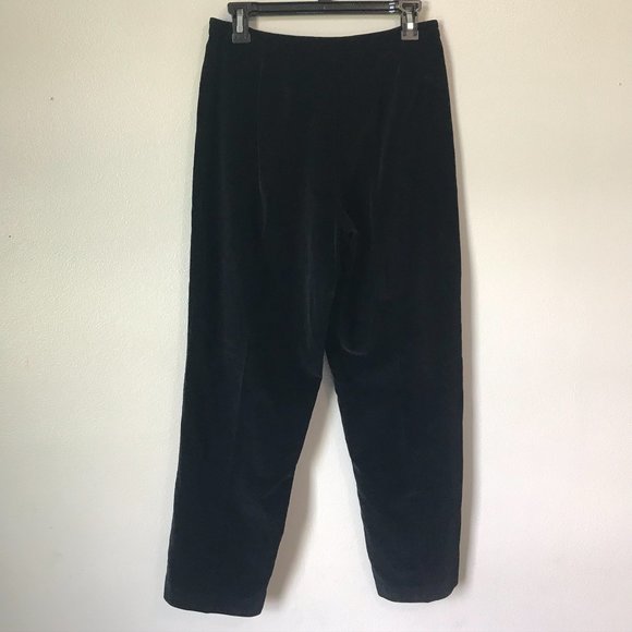 Vintage L.L. BEAN Black Velvet Straight Leg Pants - Picture 4 of 5